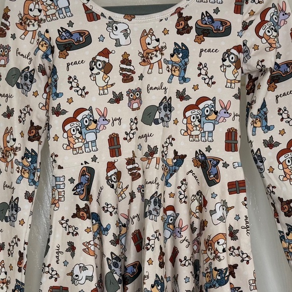 Wild Rich Kids Bluey Christmas Holiday Twirl Dress - Picture 2 of 2